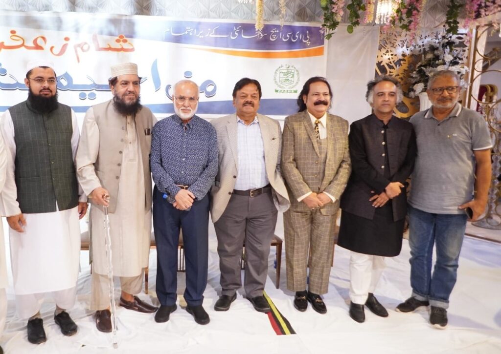 Highlights of literary, cultural and social activities. The services of Mahmood Ahmed Khan are at the forefront. He is the Chief Organizer of Sakinan e Shahar e Quaid and its Aalmi Mushaira.